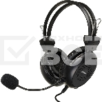 Гарнитура проводная с микрофоном A4Tech HU-30 черный 2м накладные USB оголовье, фото 1