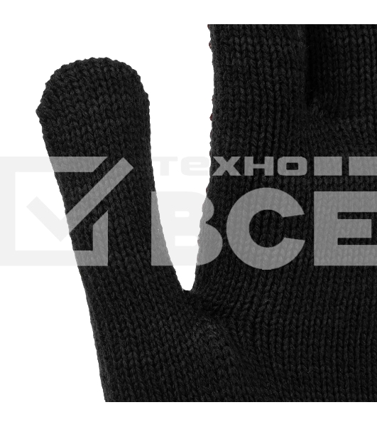 Перчатки трикотажные Сибртех акрил, усиленные, ПВХ-гель Протектор, черный, 10 класс