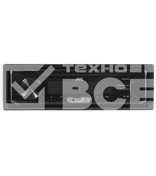 Автомагнитола JVC KD-X152M, 1 DIN, USB Type-A, AUX, съёмная панель