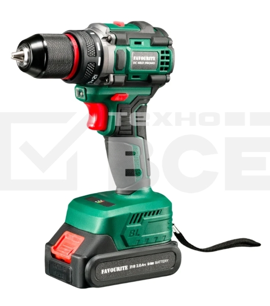 Дрель-шуруповерт FAVOURITE DC NB21 PROMO, 21 В, 2 Ач, 40 Нм, бесщеточный