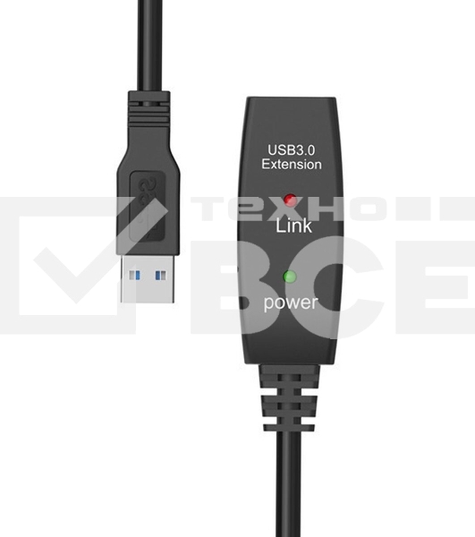 Кабель-адаптер USB3.0-repeater Aopen, удлинительный активный <Am-->Af> 10м