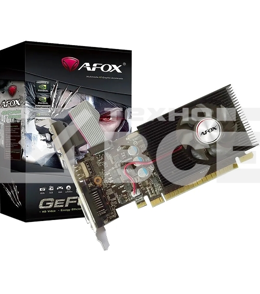 Видеокарта AFOX GT730 2GB DDR3 PCI-E2.0 2ГБ DDR3, 128 бит, DVI-I, HDMI, VGA (D-Sub), GPU 700 МГц
