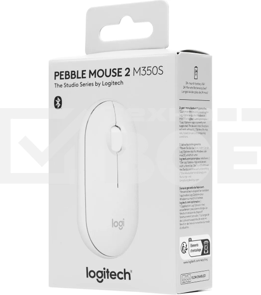 Мышь беспроводная Logitech Pebble 2 M350S белый, 4000 dpi, Bluetooth, кнопки - 3