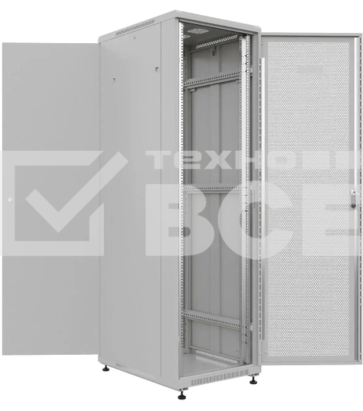 Шкаф серверный NTSS Премиум (NTSS-R22U6080PD) напольный 22U 600x800мм пер.дв.перфор. металл 900кг серый 710мм 54кг 1102мм IP20 сталь
