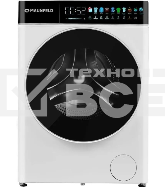 Стирально-сушильная машина Maunfeld MFWD1295WH05 белый, загрузка фронтальная 9 кг, 1200 об/мин., класс: В