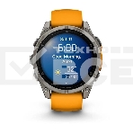 Смарт-часы Garmin Fenix 8 AMOLED Sapphire титановый серый, оранжевый 47мм, фото2