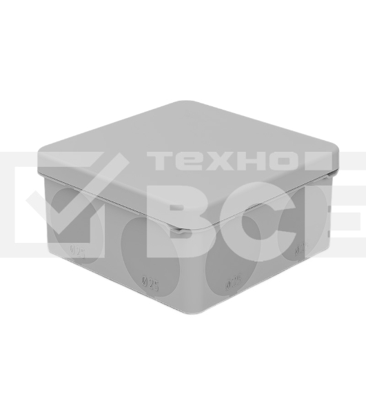 Коробка распаячная Rexant для прямого монтажа ОУ, HF, 100х100х50мм, IP67 (мембранные вводы)
