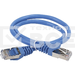 Патч-корд ITK PC03-C5EFL-1M F/FTP RJ-45 вил.-вилка RJ-45 кат.5E 1м синий LSZH