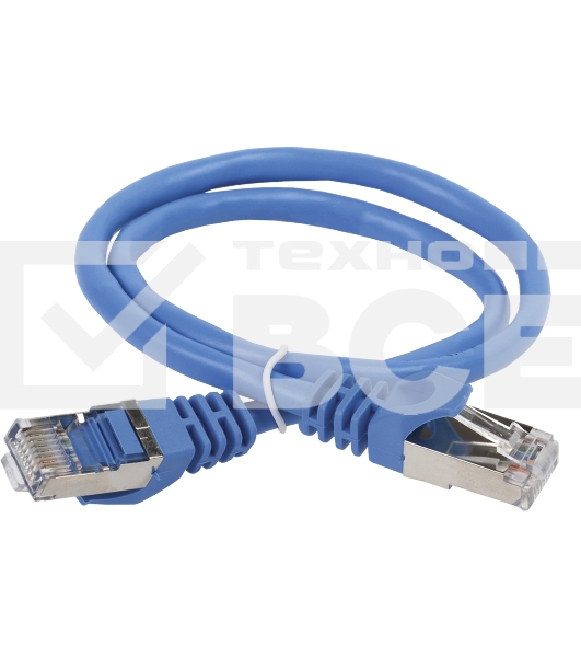 Патч-корд ITK PC03-C5EFL-1M F/FTP RJ-45 вил.-вилка RJ-45 кат.5E 1м синий LSZH