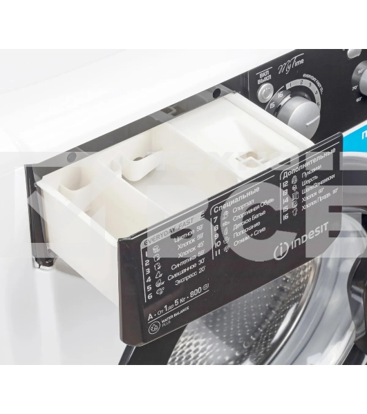 Стиральная машина Indesit EWSB 5085 BK CIS белый, загрузка фронтальная 5 кг, 800 об/мин., класс: А