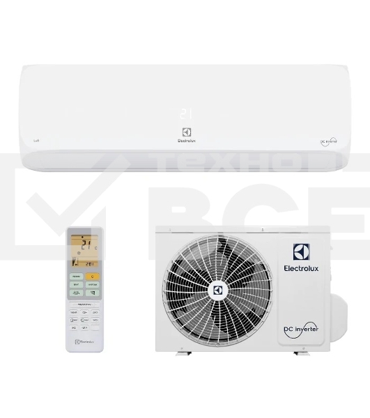 Кондиционер сплит-система Electrolux EACS/I-07HAL/N8 инвертор, 7000 BTU, 20 м², 23 дБ, охлаждение, обогрев, осушение, белый