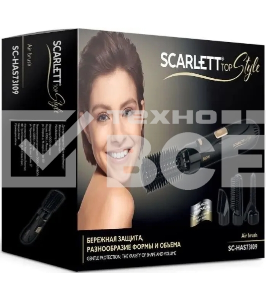 Фен-щетка Scarlett Top Style SC-HAS73I09 800Вт черный