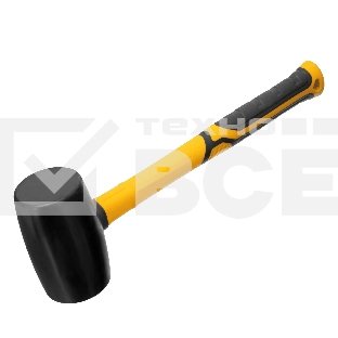 Киянка резиновая Denzel 680 г, черная, фибергласовая рукоятка c TPR покрытием