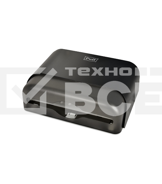 Диспенсер бумажных полотенец Puff-5140Bl черный, с замком, ABS-пластик