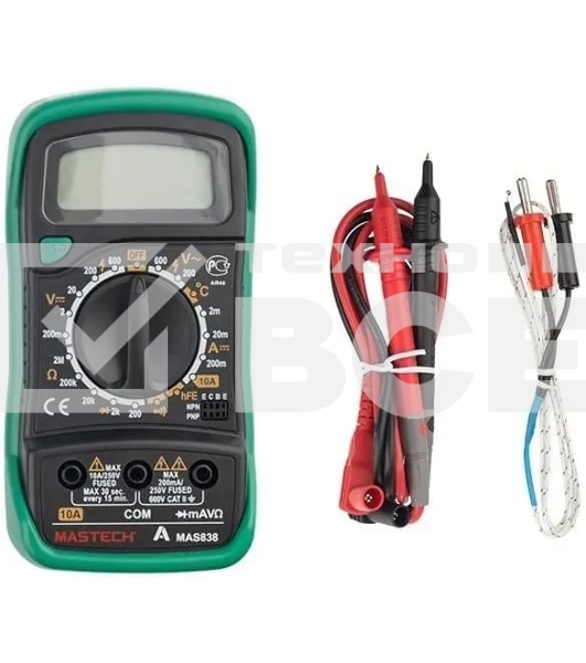 Мультиметр портативный Mastech MAS838, ручной 13-2008