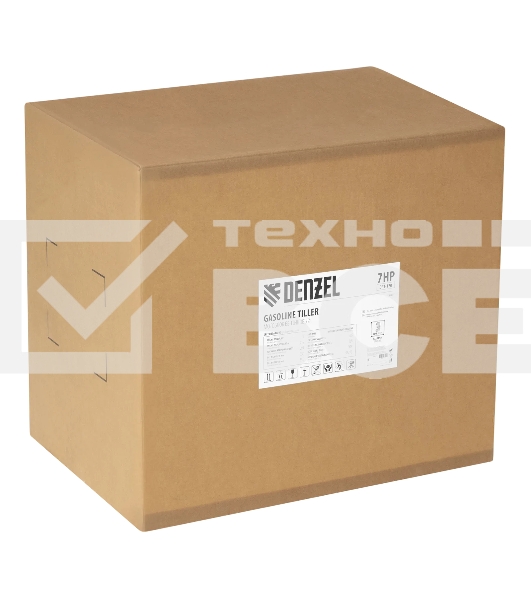 Мотоблок Denzel DPT-170 7 л.с., ремен.сцеп, шир 85 см, глуб 35 см, фрез 3х3, ШОМ, скор 2В/1Н, кол 8'