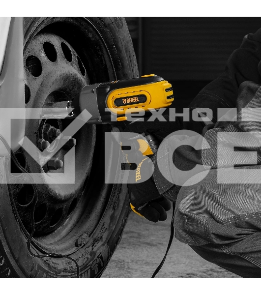 Домкрат электрогидравлический '3 в 1' (1,5 т) Denzel 12В, с гайковертом электрическим, в наборе