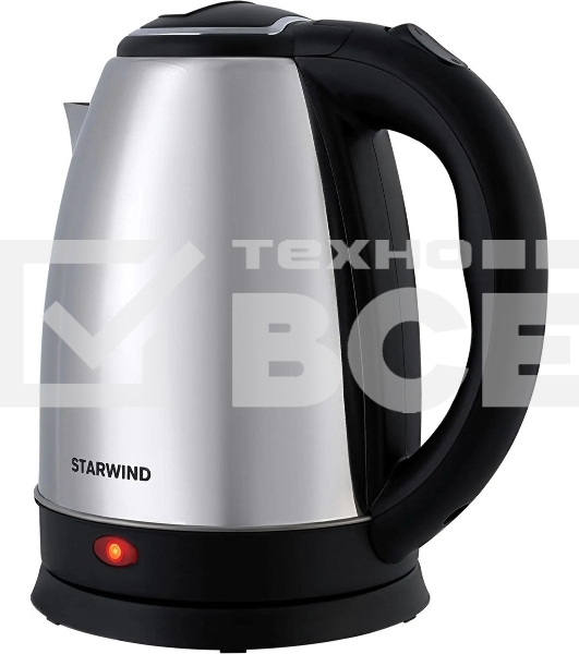 Чайник электрический Starwind SKS1771 1.8 л, 1700 Вт, серебристый/черный корпус: металл/пластик