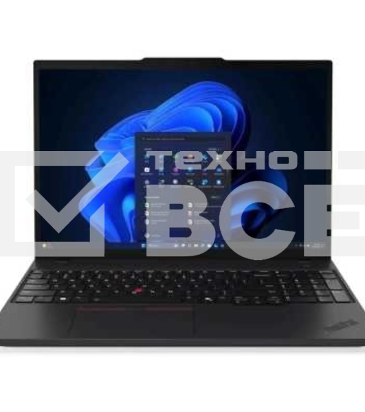 Ноутбук Lenovo Thinkpad T16 Gen4/16'/IPS/Intel Core Ultra 7 255U/16GB/512GB SSD/Arc Graphics/Windows 11 Professional/черный/1.89kg
