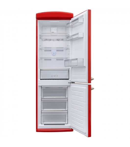 Холодильник Schaub Lorenz SLU S339R3 красный двухкамерный 230/94л морозилка снизу, No Frost