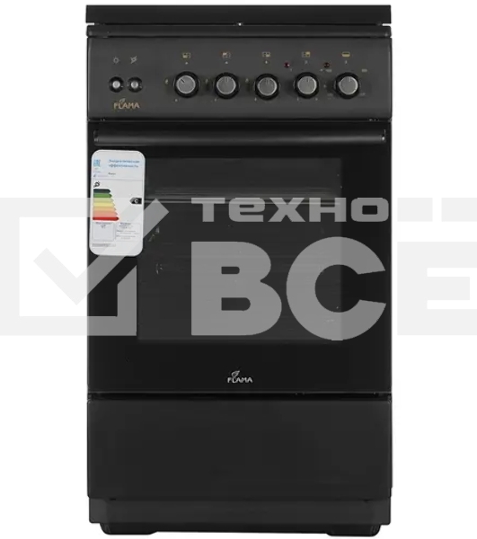 Плита Комбинированная Flama L RK 23-126 At антрацит (стеклянная крышка) реш.сталь