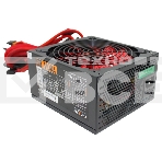 Блок питания Ginzzu PC700 14CM(Red) 80 PLUS black,APFC,24+4p,2 PCI-E(6+2), 7*SATA, 4*IDE,оплетка, кабель питания,цветная коробка, фото2