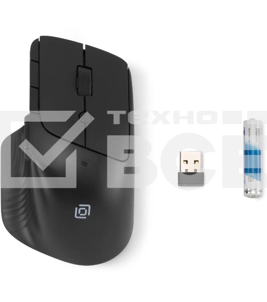 Мышь беспроводная Oklick 501MW черный, 2400 dpi, радиоканал, USB, кнопки - 6