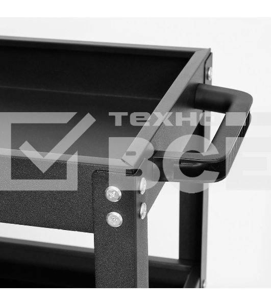 Тележка инструментальная трехсекционная на колесах Deli DL433013 510x260x580мм, до 90кг, толщина полки 0,6мм, толщина стойки 1мм