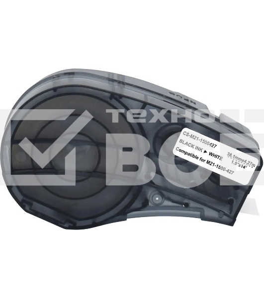 Картридж ленточный Cactus CS-M21-1500427 черный шрифт, белый фон (38.1 мм, 4.27 м) для Brady BMP21-PLUS, BMP21-LAB