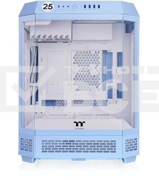 Корпус Thermaltake The Tower 600 Hydrangea голубой без БП ATX 13x120mm 9x140mm 4xUSB3.0 audio bott PSU