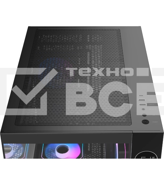 Корпус  Ocypus Iota C70 BK ARGB ATX / win / black / 6 ARGB fans / no PSU / Tempered Glass