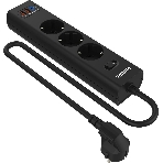 Сетевой фильтр Philips CHP4336BB/51, 3 м, 3 розетки, черный, фото 1