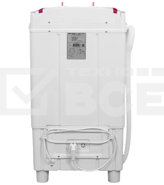 Стиральная машина Willmark МС-60/WM-60 белый, загрузка вертикальная 6 кг, Без отжима, класс: А