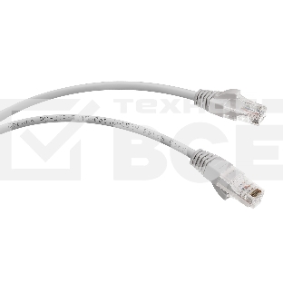 Патч-корд Cabeus PC-UTP-RJ45-Cat.6-1.5m-LSZH, U/UTP, категория 6, 2xRJ45/8p8c, неэкранированный, серый, LSZH, 1.5м