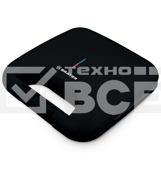 Сэндвичница BRAYER BR2203BK 750 Вт, чёрный