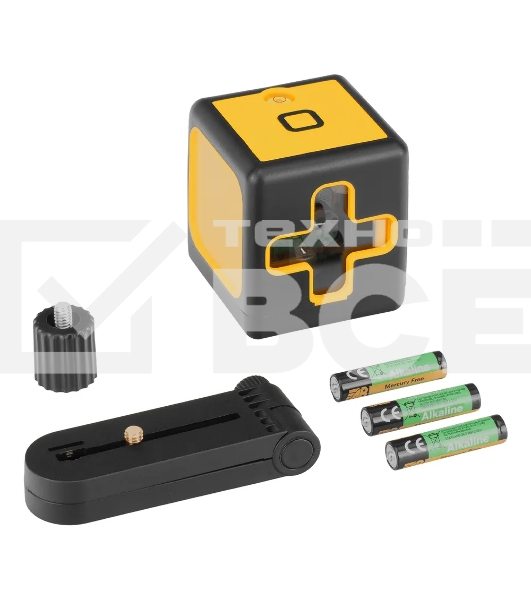 Лазерный уровень Denzel DQB, 30 м, зеленый луч, батарейки, сумка