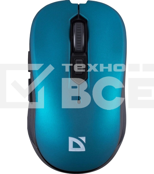 Мышь беспроводная Defender Gassa MM-105 бирюзовый, 1600 dpi, радиоканал, USB, кнопки - 6
