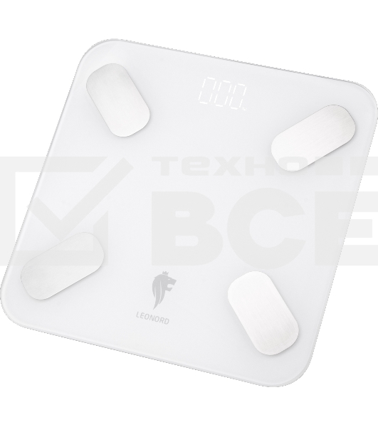 Весы электронные LEONORD LE-1275 Bluetooth (стеклянная поверхность, 180 кг) (109931)
