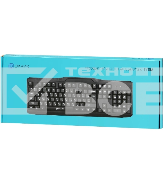 Клавиатура Oklick 170M проводная, USB Type-A, чёрный