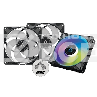 Комплект вентиляторов для корпуса Arctic P14 PWM PST A-RGB (3 шт.) черный, 140 мм, 1900 об/мин, 22.5 дБ, 4 pin