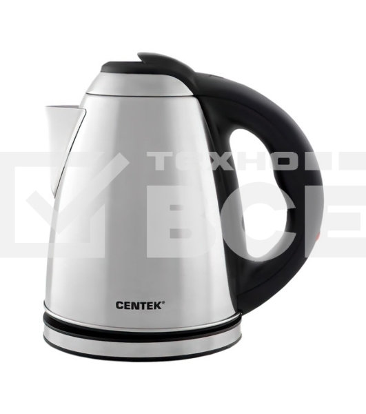 Чайник Centek CT-0049 металл 1,8л, 2000Вт, нерж крышка внутри и снаружи, нерж база, двойная защита