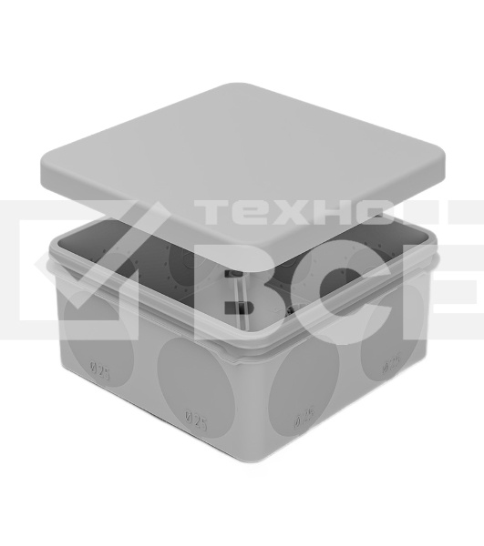 Коробка распаячная Rexant для прямого монтажа ОУ, HF, 100х100х50мм, IP67 (мембранные вводы)