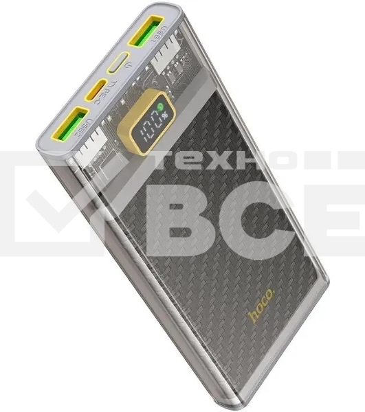 Портативный аккумулятор Hoco J103 Discovery edition 10000mAh QC/PD 22.5W 5A 2xUSB-A/USB-C серый (J103 DISCOVERY EDITION GRAY)