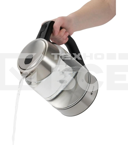 Чайник электрический Vitek VT-7043 1.7л. 2200Вт разноцветный корпус: стекло