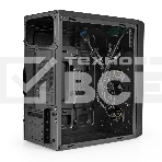 Компьютерный корпус Minitower ExeGate mEVO-7803-XP600 (mATX, БП XP600 с вент. 12см, 2*USB+1*USB 3.0, HD аудио, черный, 2 вент. 12см с RGb подсветкой), фото3