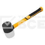 Киянка резиновая Denzel 450 г, черно-белая, фибергласовая рукоятка c TPR покрытием, фото 1