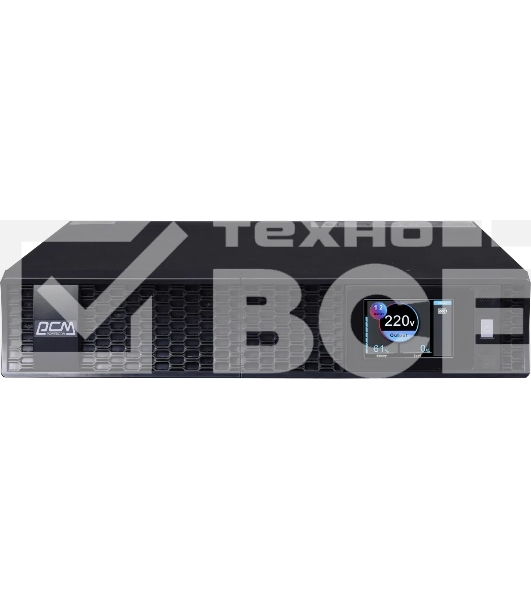 Источник бесперебойного питания Powercom Next, On-Line, 1500VA/1500W, Rack/Tower, 8*IEC320-C13, LCD, Serial+USB, SmartSlot, подкл. доп. Бат.