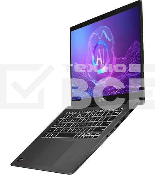 Ноутбук MSI Modern A14 AI+ F3HMG/14'/IPS/AMD Ryzen AI 5 330/16GB/512GB SSD/AMD Radeon Graphics/DOS/серый/1.5kg