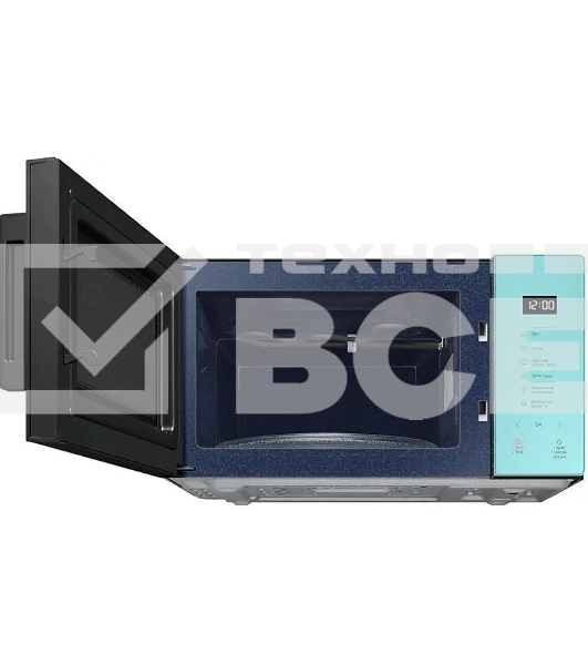 Микроволновая печь Samsung MG23T5018AN/BW голубой, 23 л, 800 Вт, переключатели - сенсор