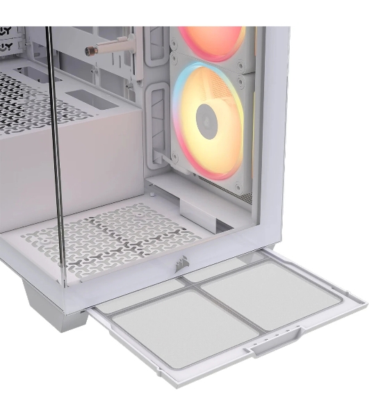 Корпус Corsair iCUE Link 3500X LX-R RGB White, Midi-Tower, белый, 3 x 120 мм